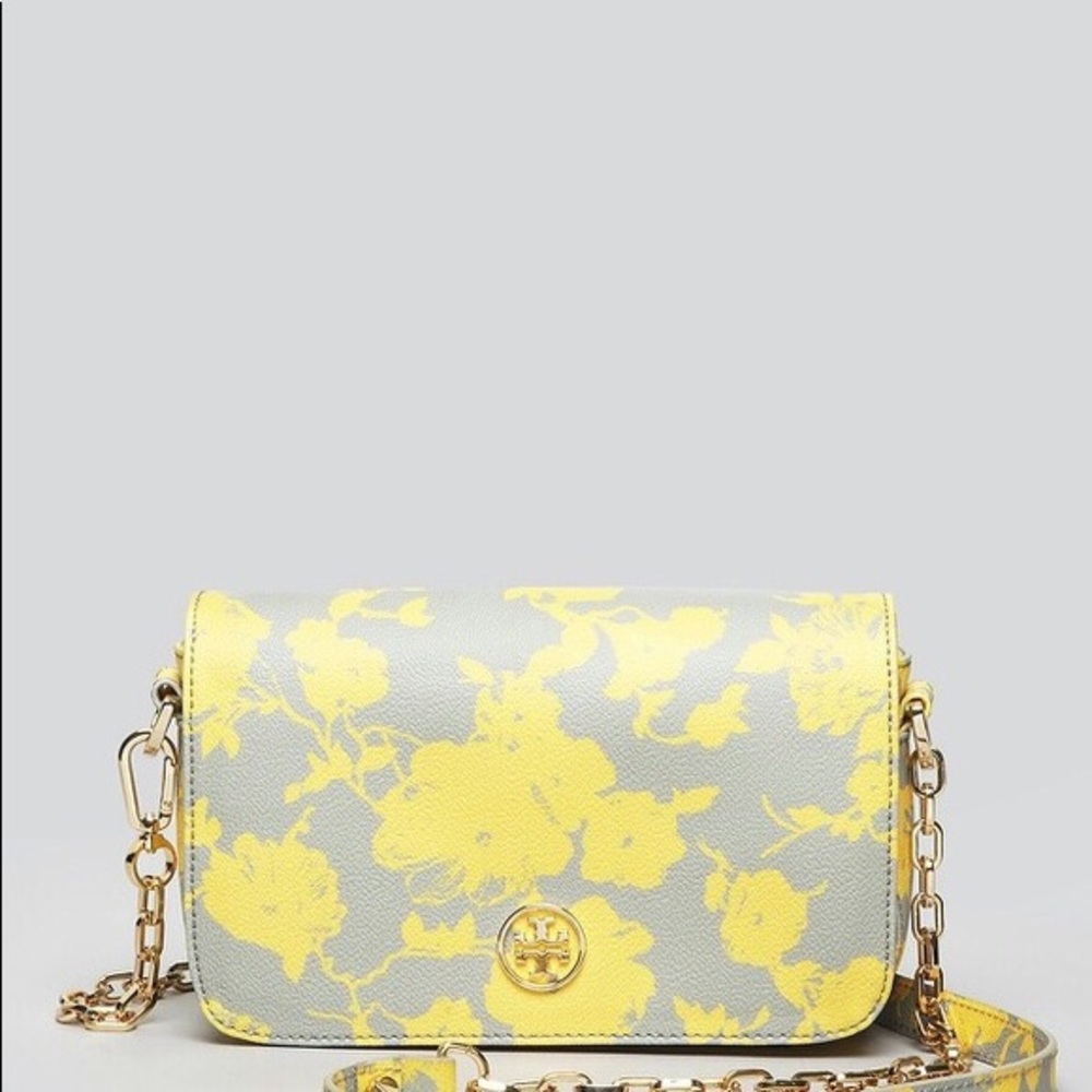 Tory Burch Robinson Floral Print Chain Crossbody